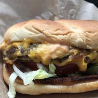 Cheeseburger · 1/4 lb Angus Beef Patties with american cheese, lettuce, tomato, pickle, onions, garlic aiol...