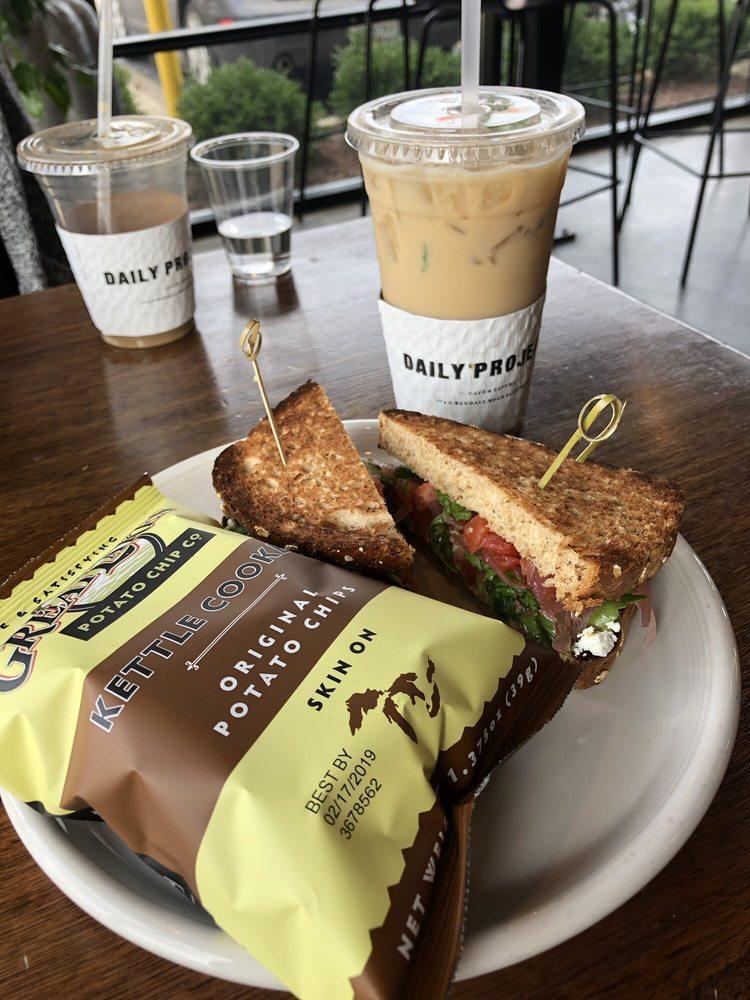 Daily Projects Cafe & Eatery · Coffee and Tea · Snacks · Cafes · Breakfast & Brunch · Lunch · Dinner · Coffee & Tea · Sandwiches · Breakfast · Salads · Smoothies and Juices