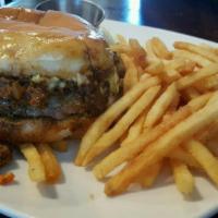 Cheeseburger · Hand pattied and cooked to your preference with your choice of all the way with chili, musta...