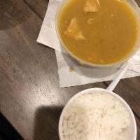 Sancocho · served with a small rice