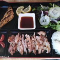 Bento Box · Included steamed rice, house salad and miso soup. Pick any 2 items below.
