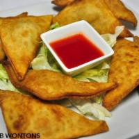 Crab Wontons · crab and cream cheese filled wontons (includes side of 4 oz or 8 oz sweet and sour sauce)