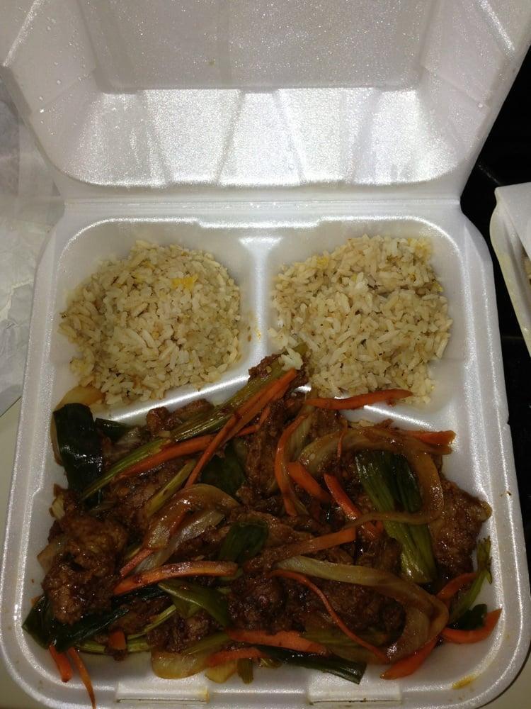 Mongolian Beef · Regular portion with steamed or fried rice. Spicy.