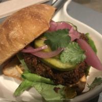 Panko Crusted Mushroom Lentil Patty · 