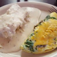 Double Spinach and Mushroom Omelette · 
