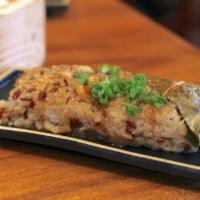 Lotus Wrap Abalone Sticky Rice · Chinese sausage, abalone, topped with abalone sauce