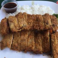 Chicken Katsu · The breaded chicken comes with own sweet sauce.