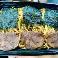 Scallion Oil Dry Noodles · Scallion oil sauce, sliced beef, seaweed