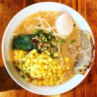 Spicy Ramen · Rich pork broth flavored with a housemade blend of chilies, garlic, and spices. It comes pai...