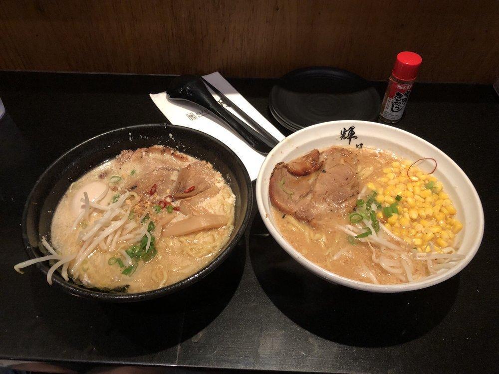 Miso Ramen · Rich pork broth blended with a hokkaido; miso and garlic paste. It comes paired with wavy noodles. Included toppings: Pork Chashu, beansprouts, corn, and seasoned bamboo shoots.