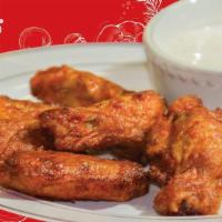 Buffalo Wings · Served with ranch sauce.