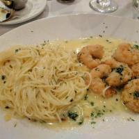 Shrimp Milano · Lightly breaded large shrimp sauteed in garlic butter sauce.