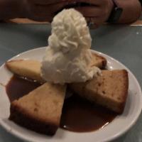 Golden Gate Cake · Home-made butter rum cake served with Haagen Dazs vanilla ice cream, Kopp’s butterscotch and...