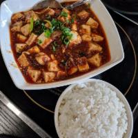 Mapo Tofu · Spicy. Tofu, Garlic, Scallions in Spicy Bean Sauce.