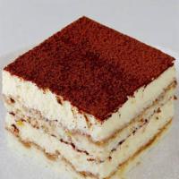 Tiramisu · Tiramisu is a luscious coffee-flavored Italian dessert topped with cocoa. Served with or wit...