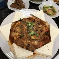 Stir-fried Pork and Kimchi with Tofu · 