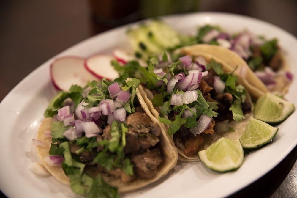 Soft Street Tacos · Corn tortilla, choice of vegan meat, onion, cilantro, lime and choice of salsa.