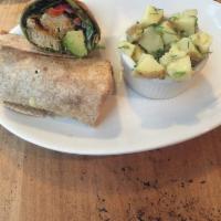Twister Wrap · Crispy or grilled made-with-plants chicken, tossed in Buffalo sauce or naked. With avocado, ...