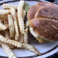 Geneva Burger · Mayonnaise, lettuce, tomato, pickles, onion, and mustard.