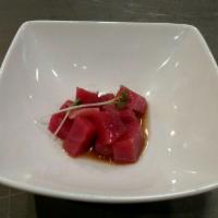 Tuna Sashimi · 5 pieces tuna sashimi.
