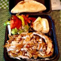 Chicken Shawarma Plate- # 1 · Chicken shawarma is a tender marinated chicken breast filet, with our traditional Lebanese s...
