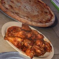 Large Cheese Pizza and 20 Wings Special · Add toppings for an additional charge.