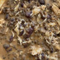 Dal Makhani · Black beans slow simmered, tightly sautéed with ginger garlic and onion.

