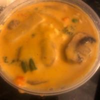 Red Curry · Your choice of protein with peas, carrots, bamboo shoot, string beans, red bell peppers, and...
