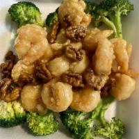 Honey Walnut Shrimp · Served with steamed Broccoli on the side. 18 pieces delicious shrimps with special honey sau...