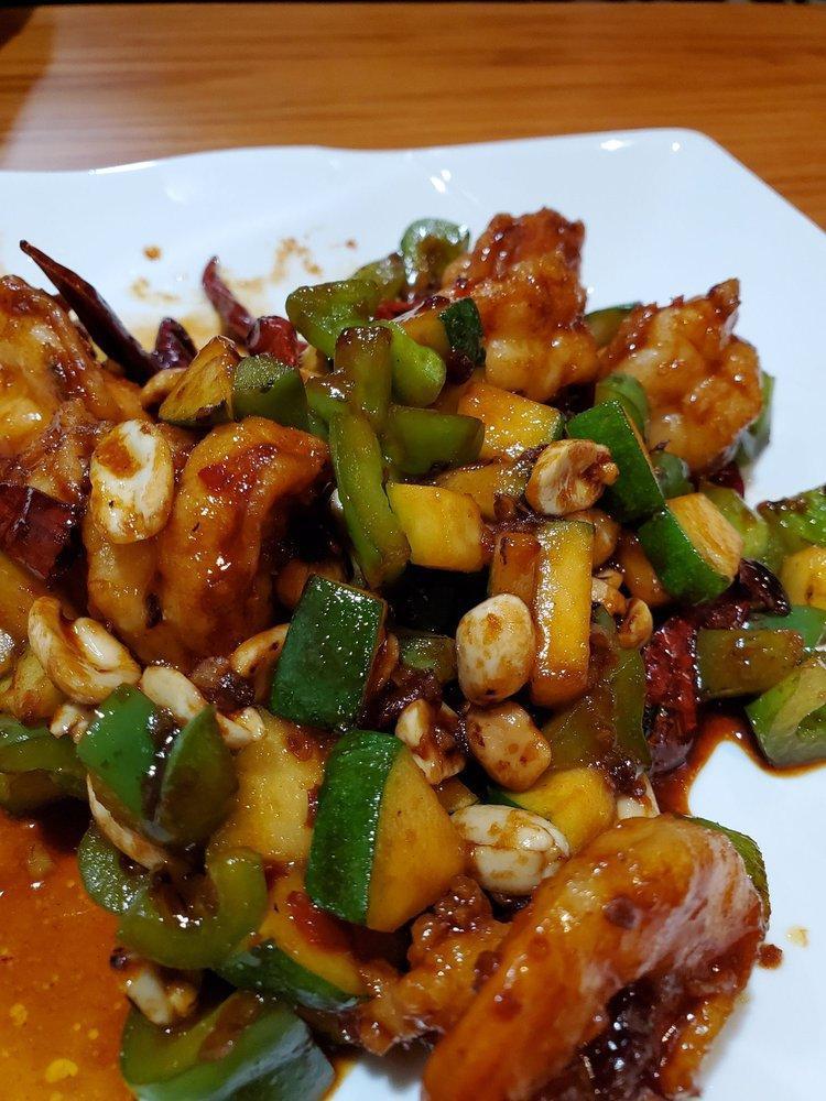 Kung Pao Shrimp Dinner Special · Shrimp with chopped scallions, chill peppers, zucchini, peanuts with our signature kung pao sauce.