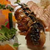 Seared Salmon Nigiri Sushi · Raw. Aburi sake.