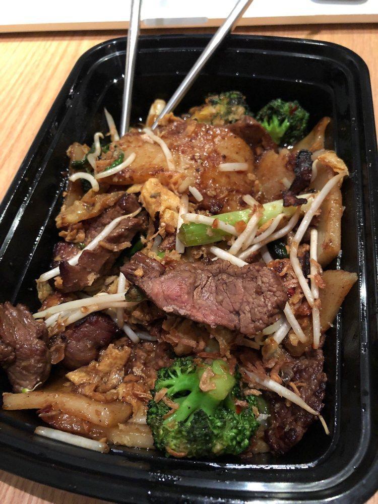 Beef Chow Fun · Wide rice noodle, beef, broccoli, egg.