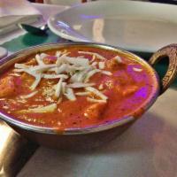 Paneer Tikka Masala · Chunks of homemade cheese cooked with herbs, spices and fenugreek. Veggie. SERVED WITH RICE.