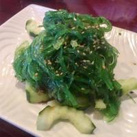 Seaweed Salad · Seaweed and cucumbers.