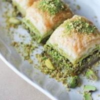 Pistachio Baklava · 4 pieces.