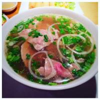 Eye of Round Steak and Meatball Pho · 
