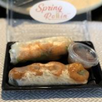 Traditional Spring Roll · Shrimp, rice noodles, daikon, carrots, cucumber, crunchy and lettuce.