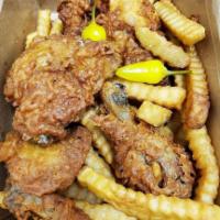 Fried Chicken Basket · 4 pieces of chicken and fries. Small drink included. 