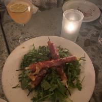 Wood Fired Spiedini · Skerwers of prosciutto wrapped fontina