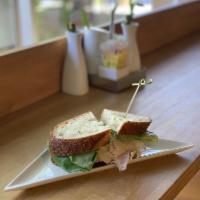 Turkey Avocado Sandwich · Fresh roasted turkey, butter lettuce, avocado and mayo on house-made country loaf.
