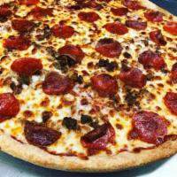 Meat Lovers Pizza · Ham, ground beef, salami, sausage, pepperoni and cheese.