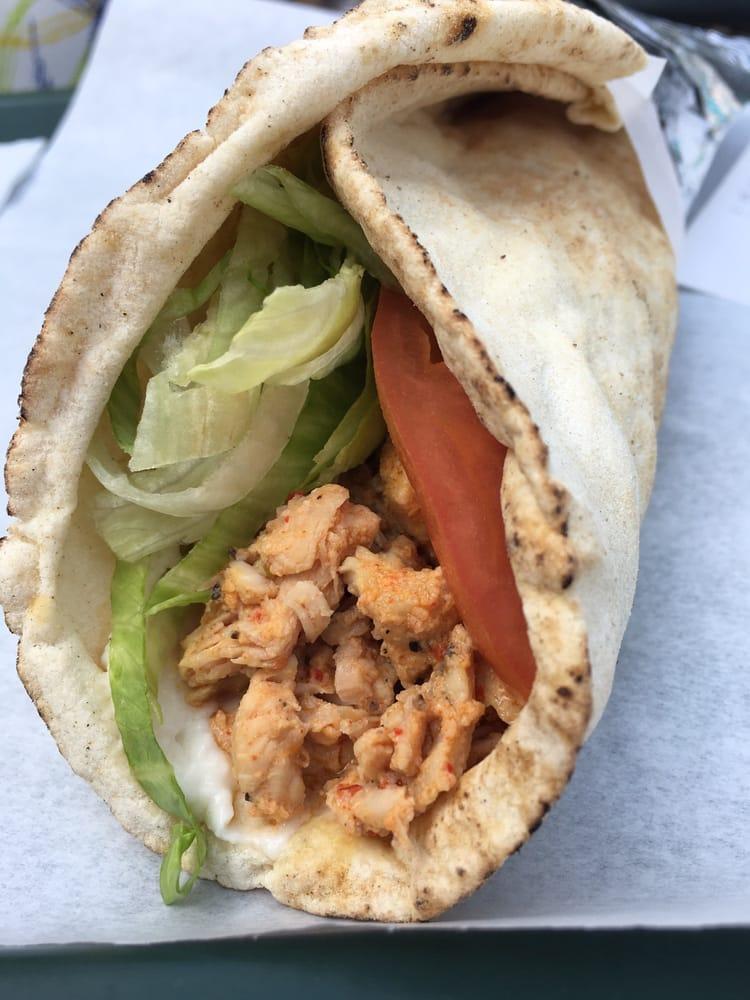 Lula Kabob Wrap · Grilled ground beef with a special blend of seasonings, topped with onions, lettuce, tomatoes and turnip pickles.
