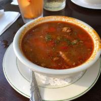 Spicy Beef Goulash Soup · 