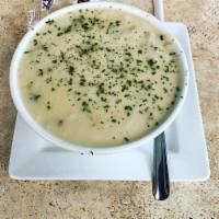 Steamers Clam Chowder · Cream base with potatoes, celery and bacon.