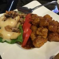 Honey Walnut Shrimp and Chicken · Jumbo shrimp with chef's special sauce and crispy chicken with General Tso's sauce.