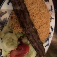 Lamb Kebab with Salad · 