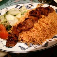 Lamb Tikka Kebab · Chunks of lamb marinated from the thigh portion, marinated fresh grated spices and broiled o...