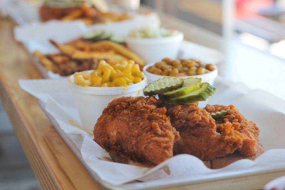 3 Jumbo Chicken Tenders Platter · Includes 1 side, white bread and pickles.