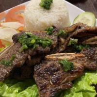 Korean BBQ Beef Short Ribs with Rice · 