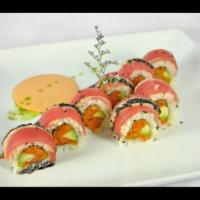 Tuna Roll · Roll cut into 6 pieces,hand  roll one piece with cone shape.